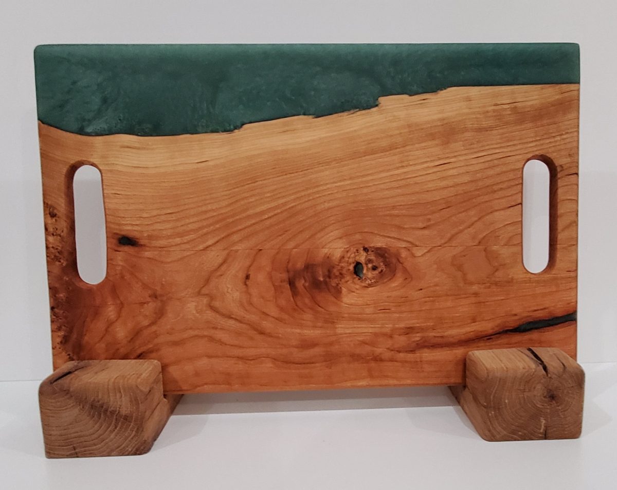 Live Edge River Board Green swirl