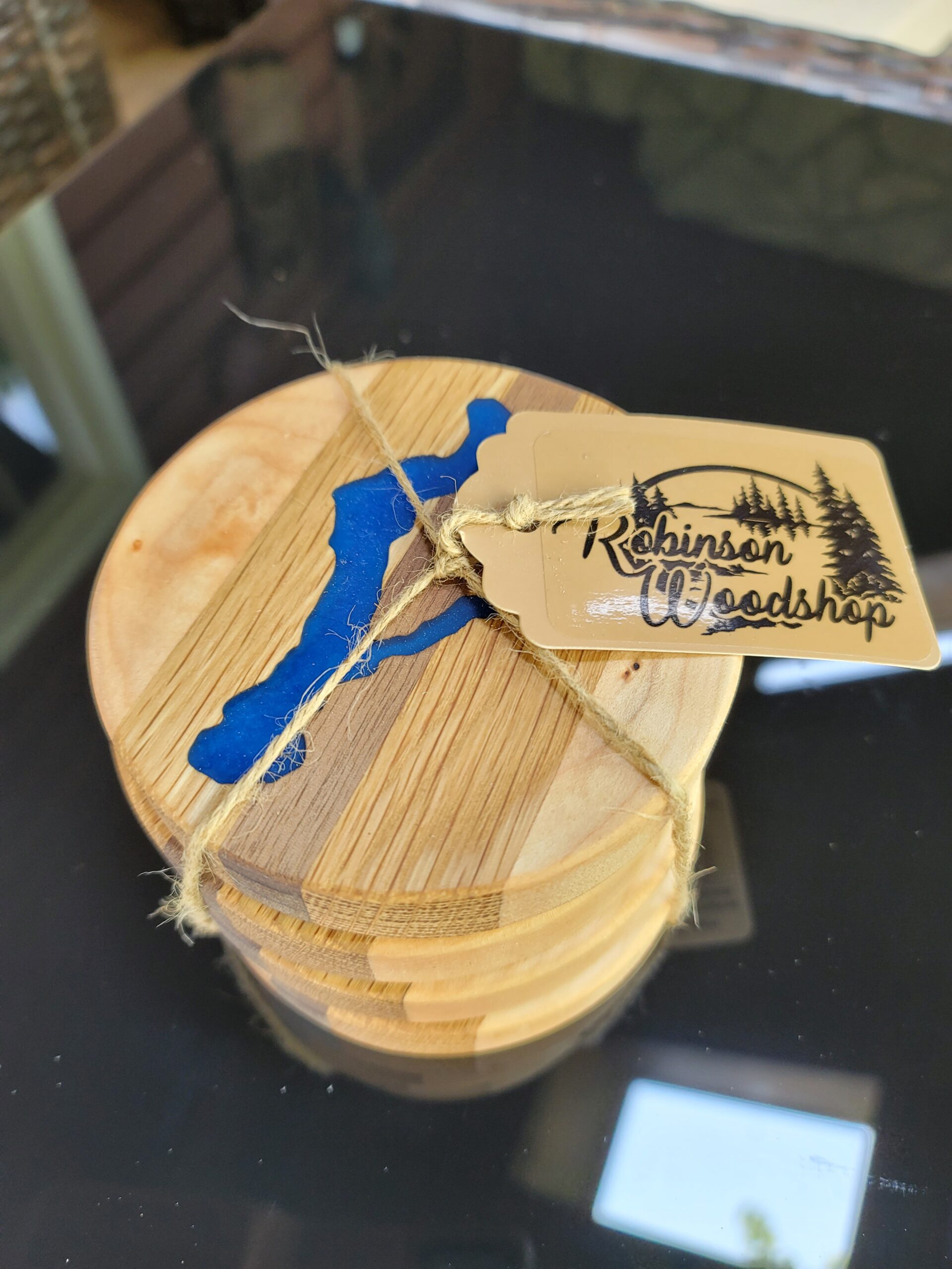 Circle Walloon Epoxy Coaster