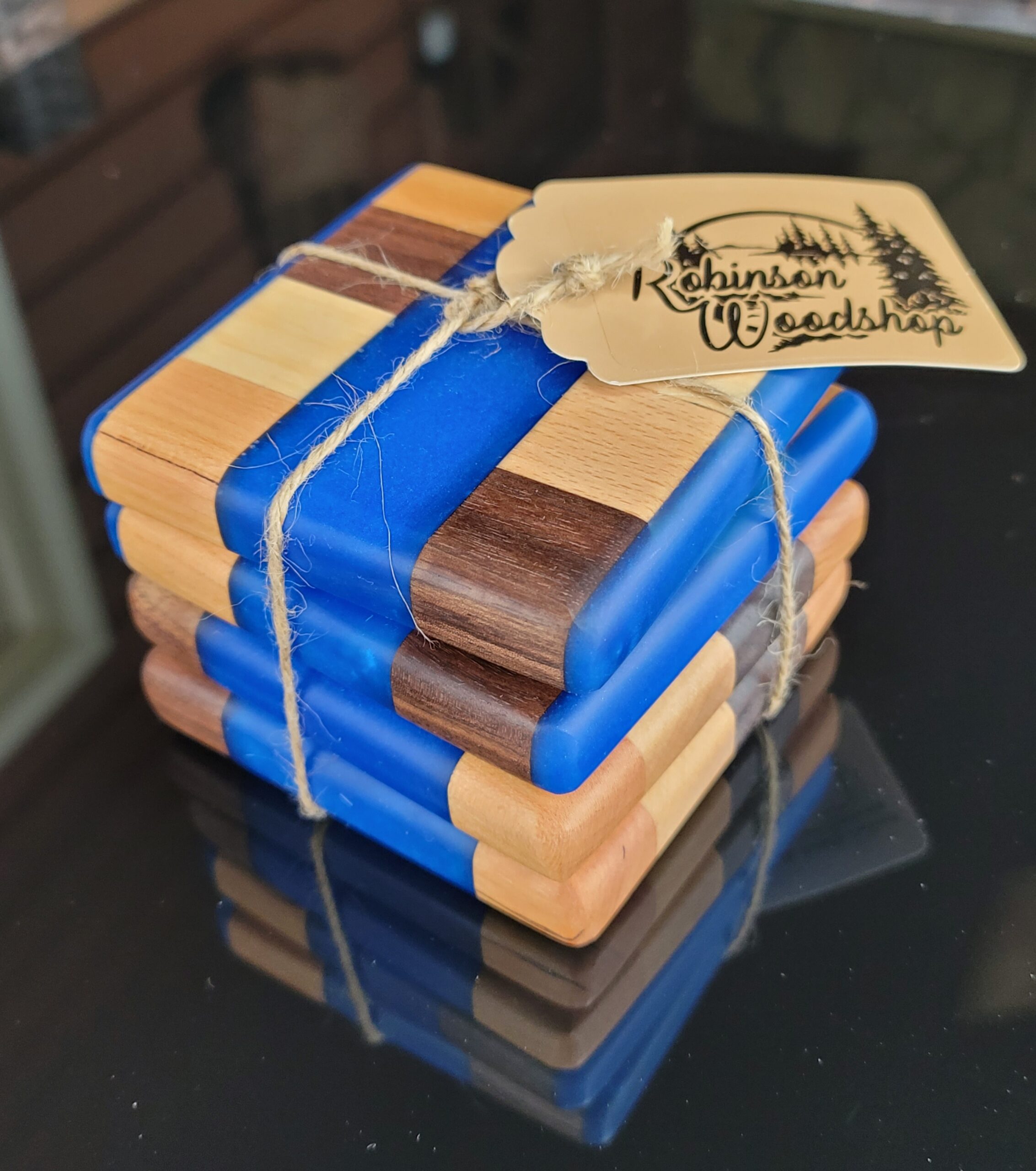 wood epoxy coaster