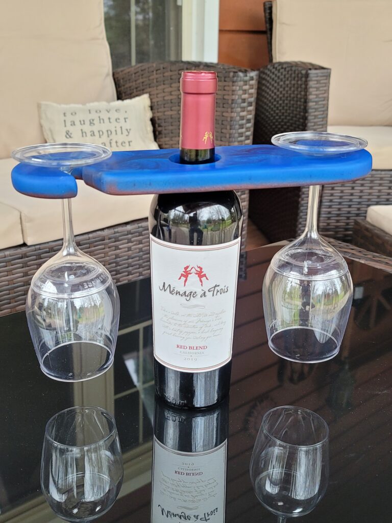 epoxy wine 2 glass holder