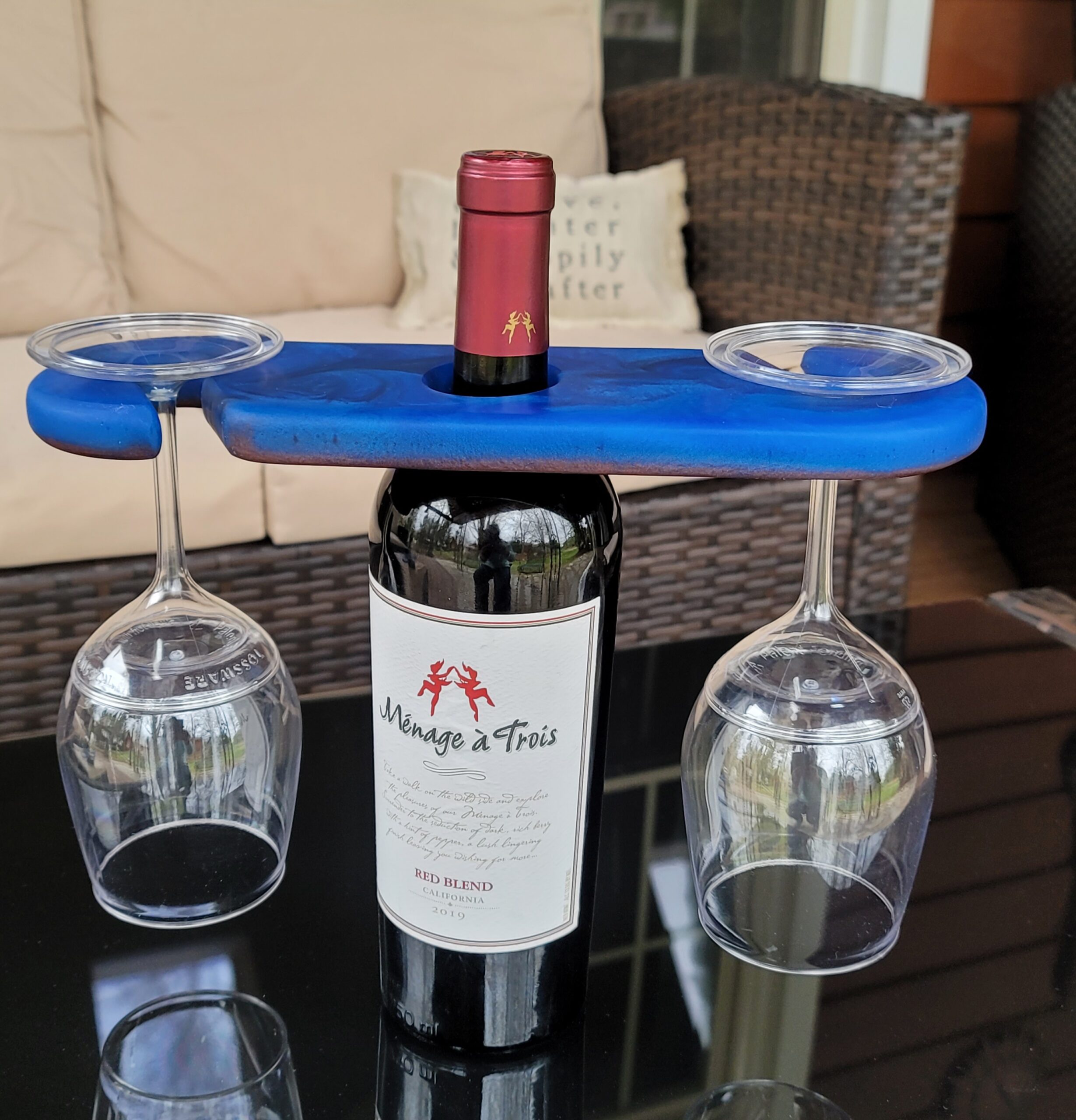 Epoxy wine 2 glass holder